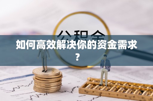 白碱滩如何高效解决你的资金需求？